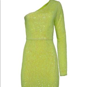 NWT VICI exclusive Size XS ONE SHOULDER SEQUIN MINI DRESS